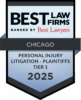 Zayed Law Offices is recognized as one of the Best Personal Injury Firms in Chicagoland by Best Lawyers